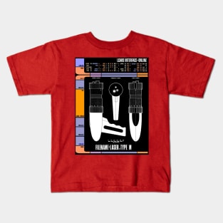 Computer Readout Showing Pilot Episode Laser Pistol Kids T-Shirt